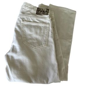 Polo Ralph Lauren Slim Fit White Jeans Men's 34 x 27 (hemmed)